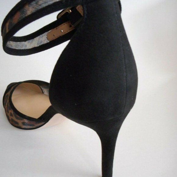 JESSICA SIMPSON Black Multi Leopard Sandal Shoes - Picture 5 of 5